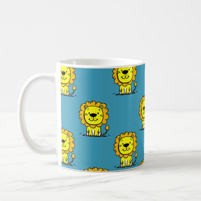 Caneca De Café Leão de Cute (Esquerda)