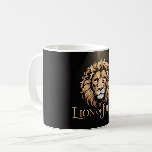Caneca de Café Leão de Judá (Frente Esquerda)