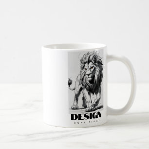 CANECA DE CAFÉ LEÃO DESENHADO