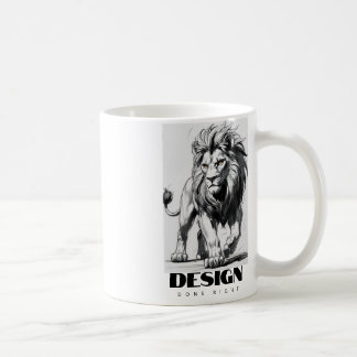 CANECA DE CAFÉ LEÃO DESENHADO