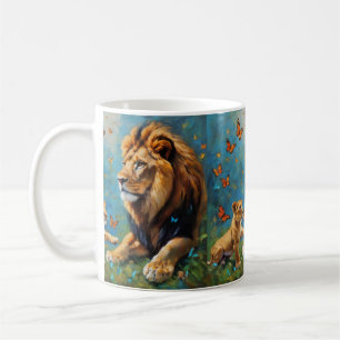 Caneca De Café Leão E Cubo