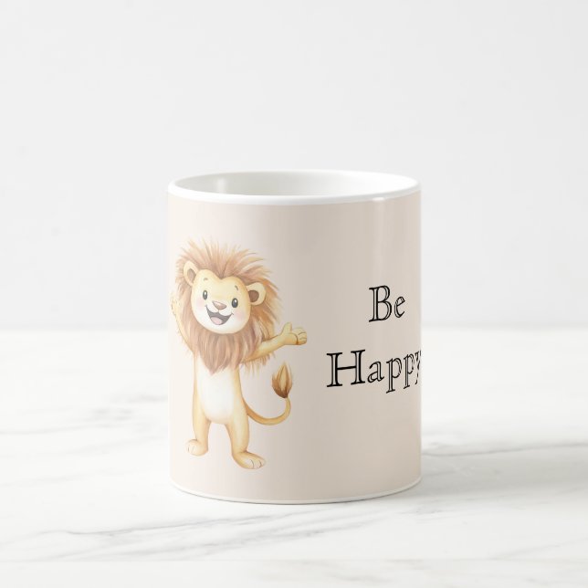 Caneca De Café Leão Feliz Fofo (Centro)