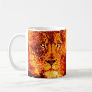 Caneca De Café Leão Flamejante de Judah
