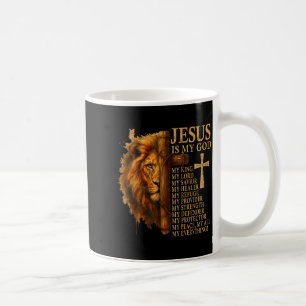 Caneca De Café Leão Inspirador de Judá Citação de Fé para Homens