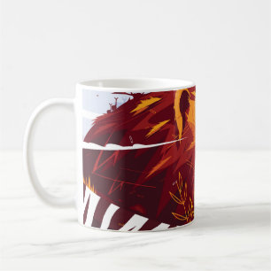 Caneca De Café Leão majestoso no rei safari das bestas deitadas