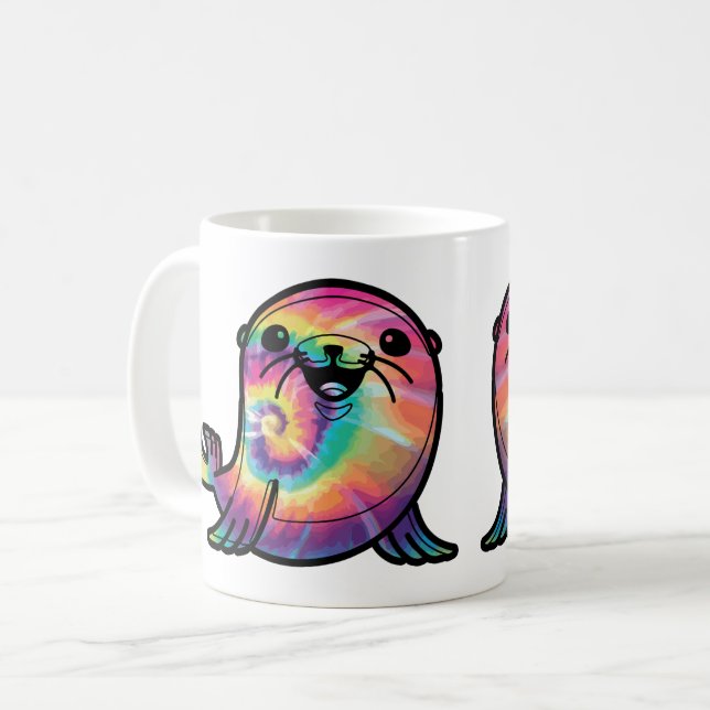 Caneca De Café Leão Marinho Tie Dye (Frente Esquerda)