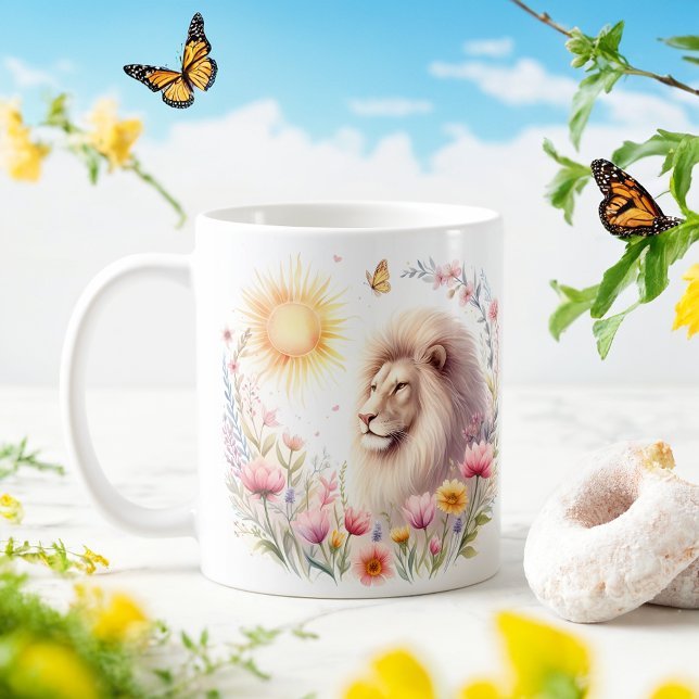 Caneca De Café Leão primavera Watercolor - Kid Mug (Criador carregado)