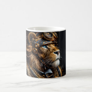 Caneca De Café Leão Steampunk
