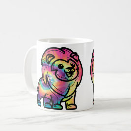 Caneca De Café Leão Tie Dye