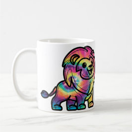 Caneca De Café Leão Tie Dye