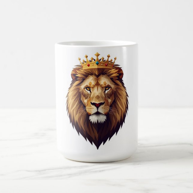 Caneca De Café "Leão vestindo uma coroa ouro (Centro)
