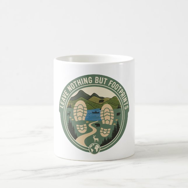 Caneca De Café Leave Nothing But Footprints (Centro)