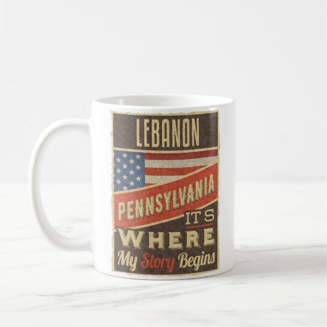 Caneca De Café Lebanon Pennsylvania (Esquerda)
