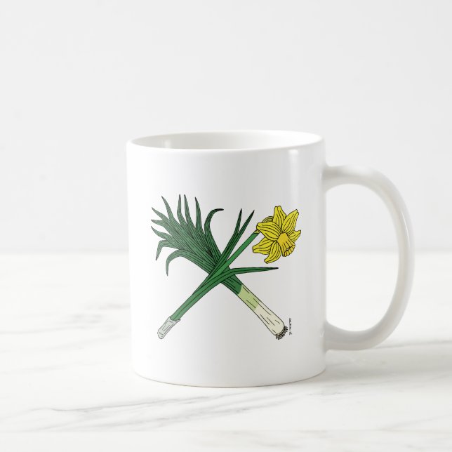 Caneca De Café Leek e Daffodil cruzados (Direita)