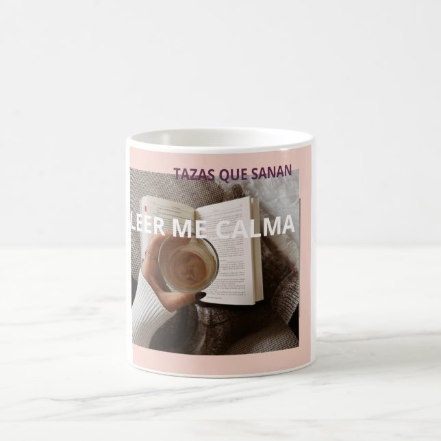 Caneca De Café Leer Me Calma Café Libros Sanación  (Centro)