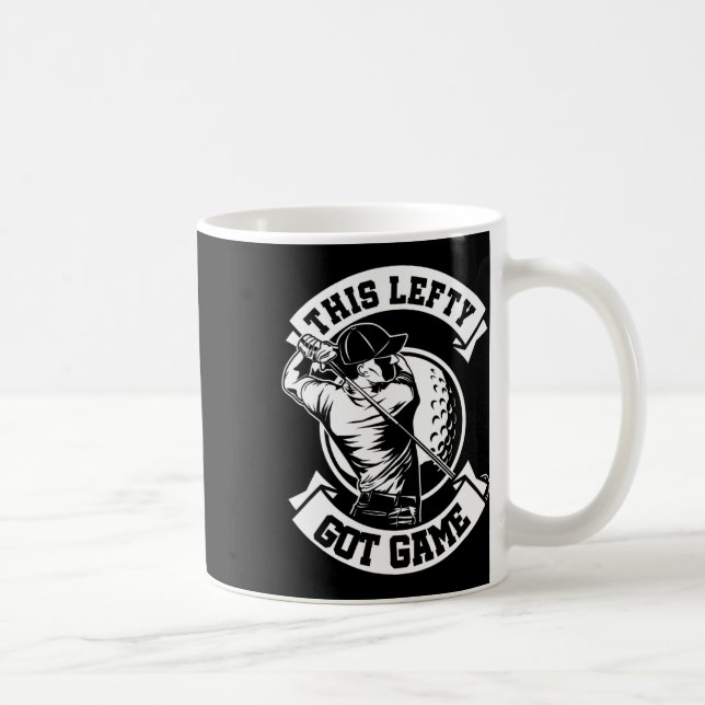 Caneca De Café Lefty Golfer Left Hander Golf Left Handed Golfing  (Direita)