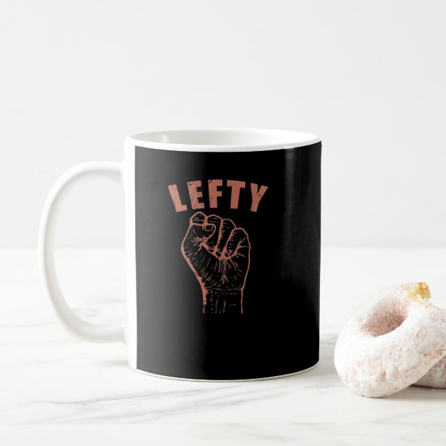 Caneca De Café Lefty schreiben Linkshänder Probleme (Com Donut)
