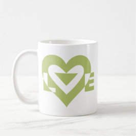 Caneca De Café Legal Amor Gráfico, Sage Green