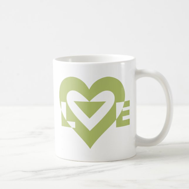 Caneca De Café Legal Amor Gráfico, Sage Green (Direita)