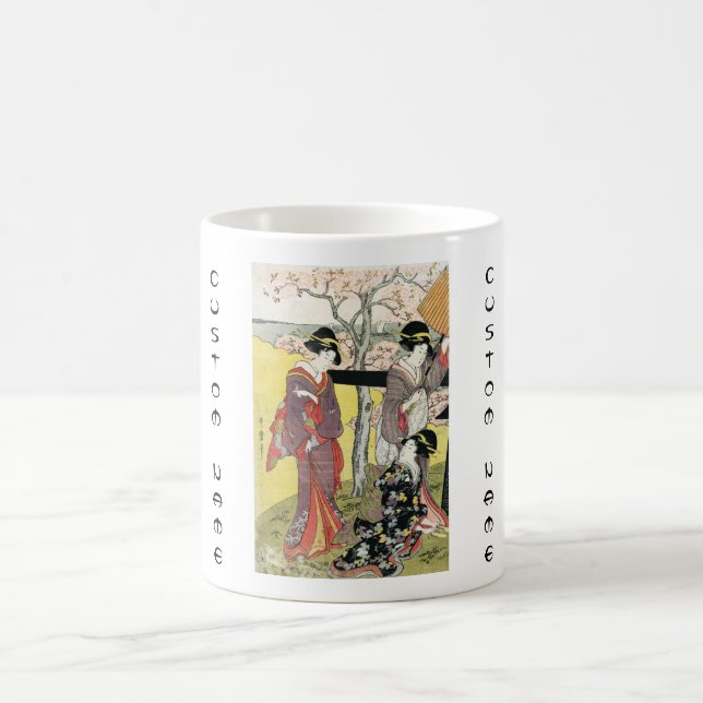 Caneca De Café Legal arte clássica de geisha do Japão (Centro)