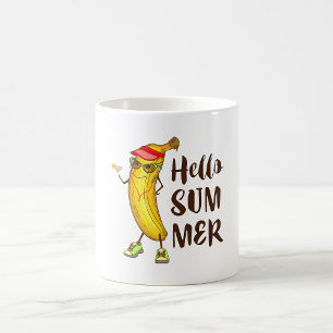 Caneca De Café Legal Banana Hello Summer Funny Fruta tropical