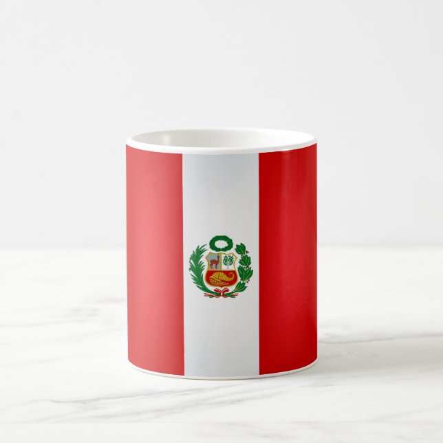 Caneca De Café Legal bandeira do Peru (Centro)