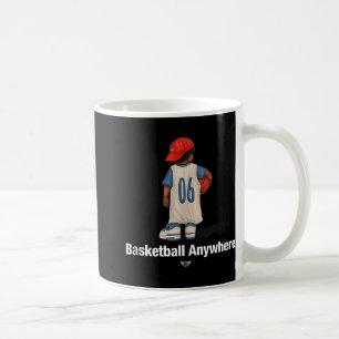 Caneca De Café Legal Basquete Em Qualquer Lugar Com Um Garoto De