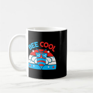 Caneca De Café Legal Bee 4 de Julho Vermelho Branco Azul Menino A