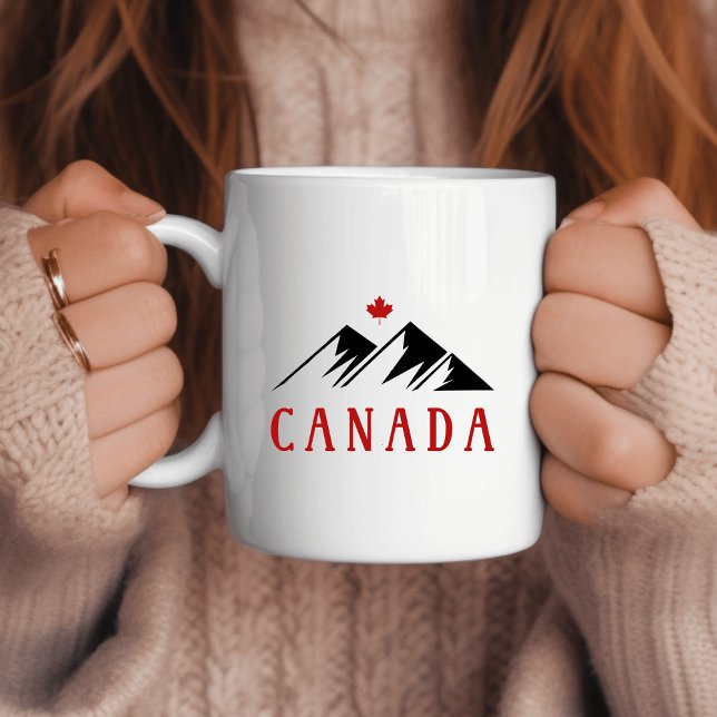 Caneca De Café Legal Canadá Montanha Folha de Mapeamento Canadens (Criador carregado)