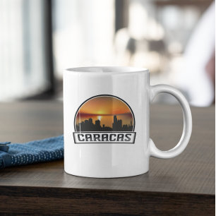 Caneca De Café Legal Caraque Venezuela Paisagem Urbana Viagem Vin