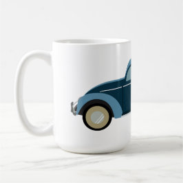 Caneca De Café legal carro retrô azul com algemas