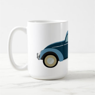 Caneca De Café legal carro retrô azul com algemas
