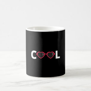 Caneca De Café Legal - com óculos de sol de coração vermelho