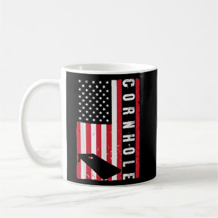 Caneca De Café Legal Cornhole Art American Flag Corn Hole