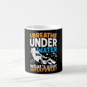 Caneca De Café Legal Design de mergulho - Respiro debaixo de água