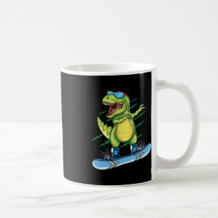 Caneca De Café Legal Dinossauro Snowboard Dabbing T Rex Sn