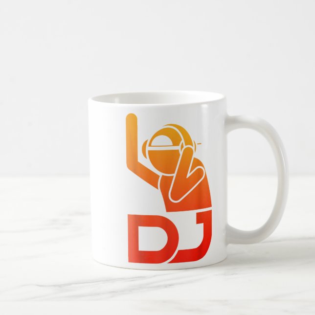 Caneca De Café Legal Dj Art Para Homens Adolescentes Disco Jockey (Direita)