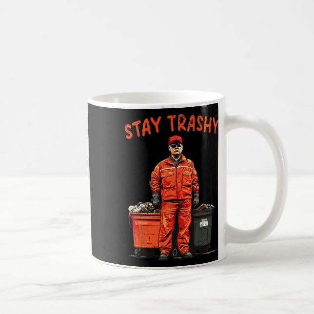 Caneca De Café Legal Donald Trump Garbage Permaneça Trashy Engraç (Direita)