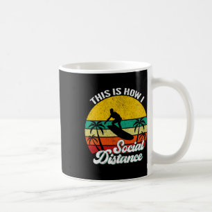 Caneca De Café Legal Engraçado Retro Pôr do Sol Vintage Surfe Sur