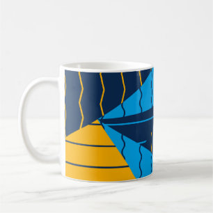 Caneca De Café Legal Formas e Linhas Geométricas Coloridas