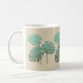 Caneca De Café Legal Funky Tropical Leaf Add Name Mug