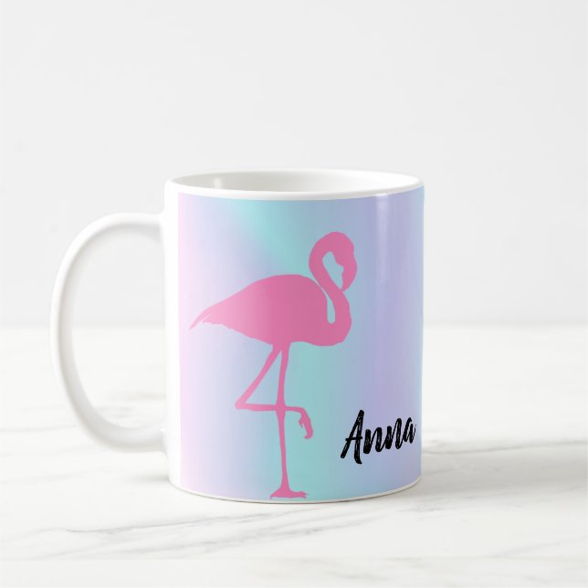 Caneca De Café Legal Holográfico, Flamingo Rosa (Esquerda)