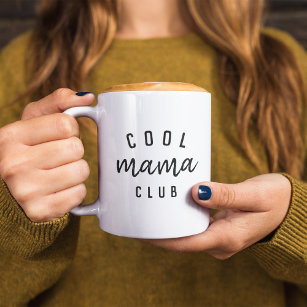 Caneca De Café Legal Mama Club   Na moda moderno Dia de as mães M