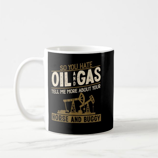 Caneca De Café Legal Oilfield Art Men Women Roucla Oil Rig (Esquerda)