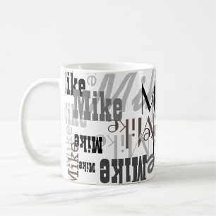 Caneca De Café legal padrão de nomes cinza