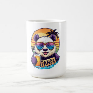 Caneca De Café Legal Panda: Retro Summer & Beer Vibes