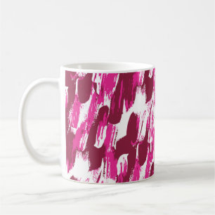 Caneca De Café Legal pincel rosa trava padrão uniforme moderno
