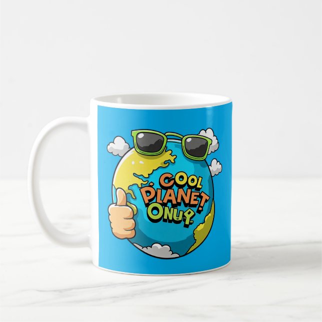 Caneca De Café Legal planeta Café Mug Diversão Terra Cartoon Eco  (Esquerda)