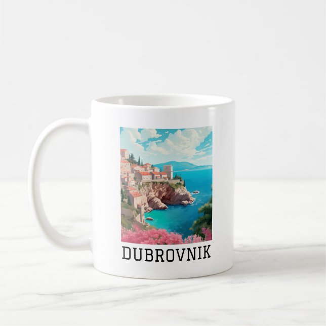 Caneca De Café Legal Retro Classic Dubrovnik Croácia (Esquerda)