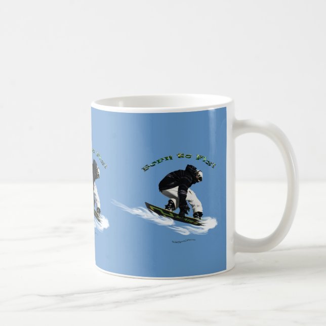 Caneca De Café Legal Snow Boarder Winter Sports Bebendo Mug (Direita)